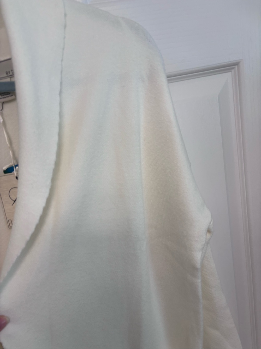 Women’s Open-Front Cream Cardigan with Pockets - Picture 8 of 16